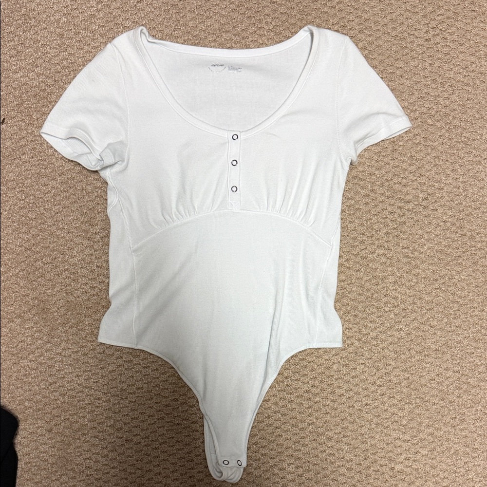 Aerie White Bodysuit